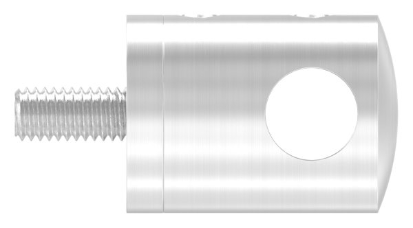 Querstabhalter Ø 22 mm | Anschluss: flach | mit Bohrung: 10,2 mm | V2A