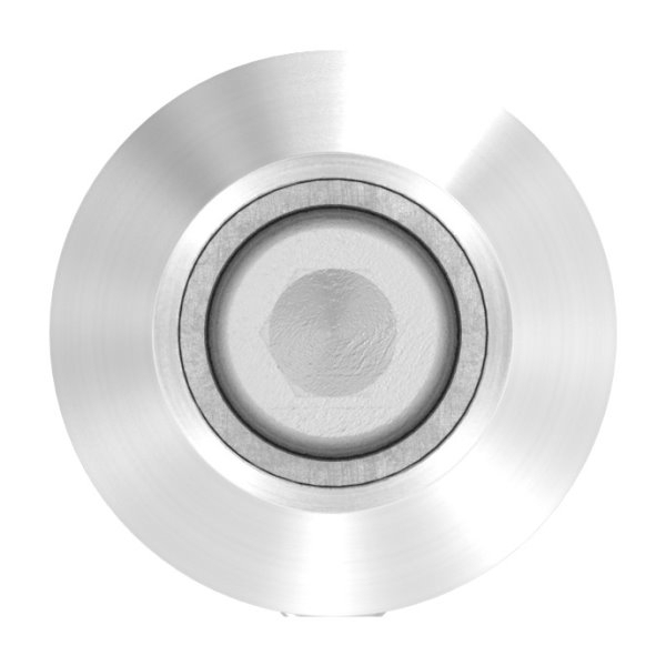 Querstabhalter V2A Edelstahl – Stoßverbinder mit Bohrung Ø 12,5 mm für FLACHen Anschluss inkl. Schraube M6 (Handlaufhalter-Bügel Befestigung)