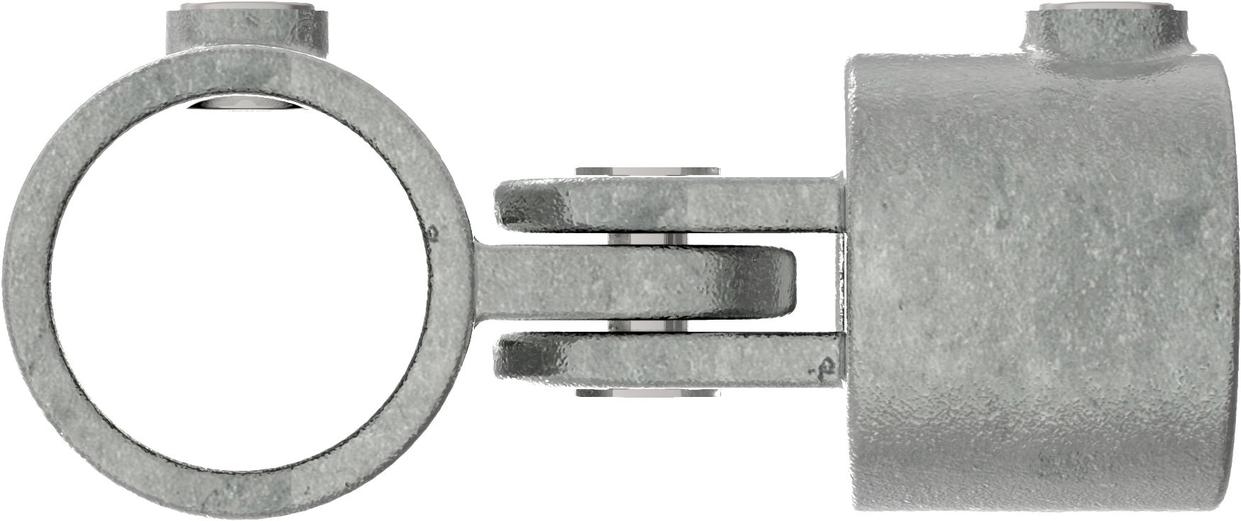 Rohrverbinder - Gelenkstueck einfach - 173E60 - 60-3 mm - 2- - Feuerverzinkt u. Elektrogalvanisiert-173E60