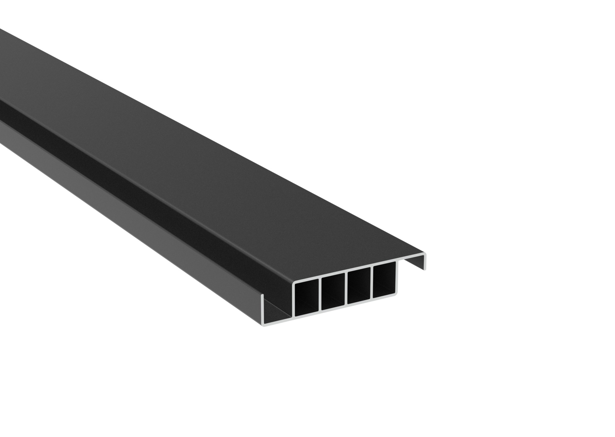 Zaunprofil Aluminium 20x95 mm 2400 mm Schwarz strukturiert-89.FGSWS20X952400R9004