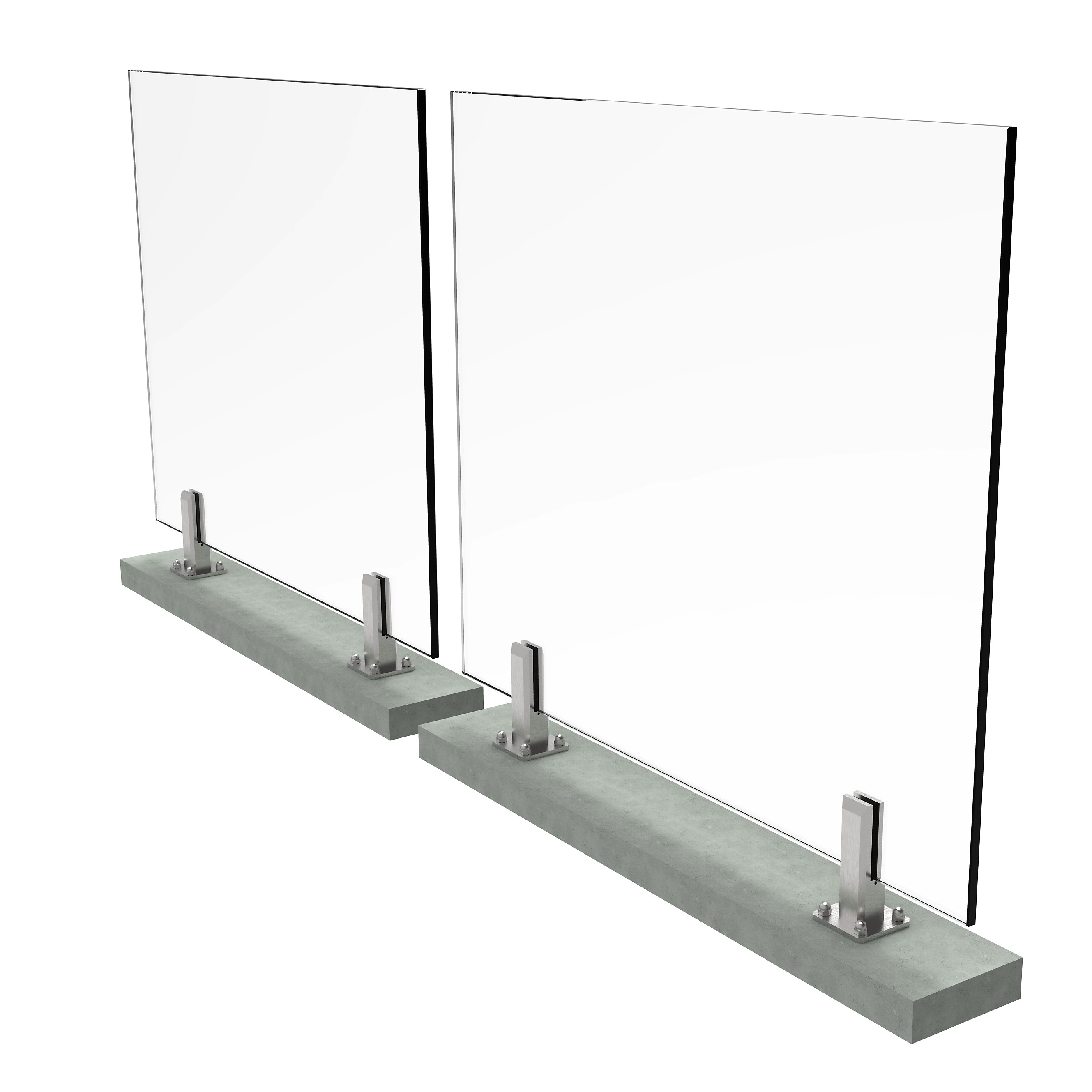 Franzoesischer Balkon Glasgelaender - Spigot - Edelstahl 2205-89-11GSFRB103X1206200-A.4