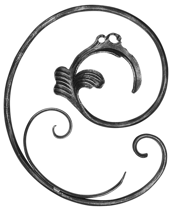 Ländliches Barock | Maße: 320x400 mm | Material: 12 mm | Stahl S235JR, roh