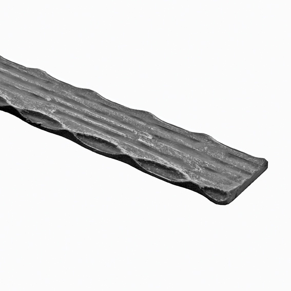 Zierhandlauf Stahl 50 x 5 mm L=3000 mm dekoriert-89-11P01850X53M-A.4