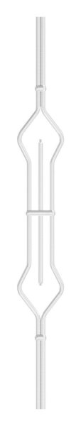 Zierstab Edelstahl V2A Rund Ø 12 mm H 900 mm 2x Gewinde M6-88-1156144.240