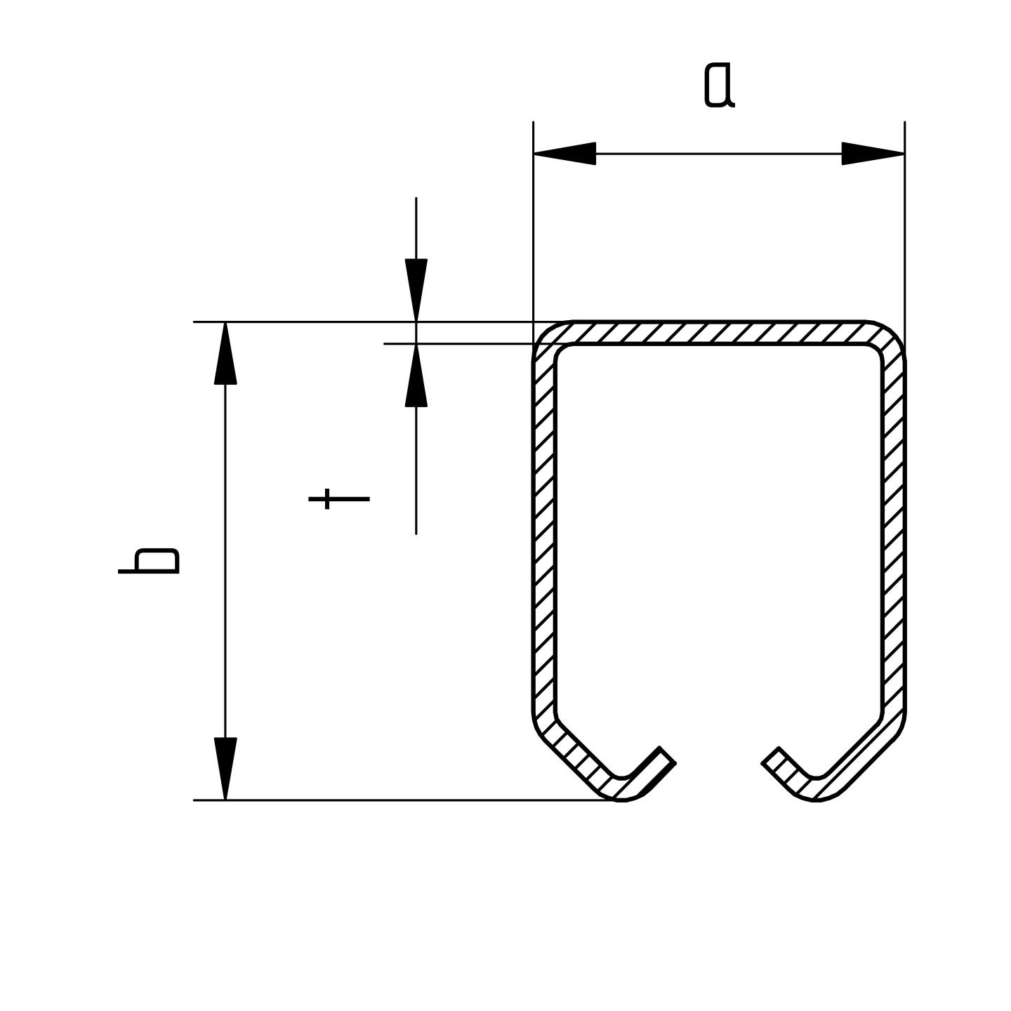 Laufschiene Edelstahl V2A 42 x 54 x 2-5 mm L = 3000 mm fr 300 kg-89-11H81842X543000-A.4