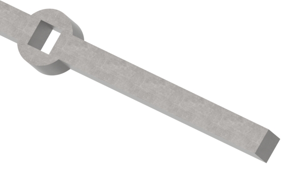 Lochleiste | für Quadratrohr | Material: 18x18 mm | Länge: 2000 mm | Stahl S235JR, roh