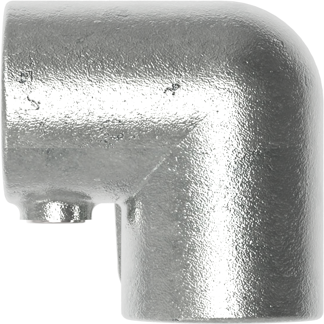Rohrverbinder | Dreiweg-Eckstück 90° | 128A27 | 26,9 mm | 3/4" | Feuerverzinkt u. Elektrogalvanisiert