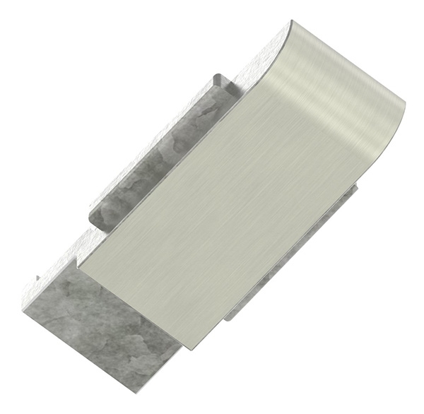 1 Sicherungsboden zu Glasklemme 45x45x26 mm AbZ Edelstahleffekt