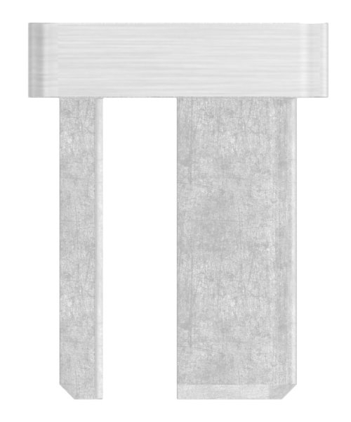 Endkappe für Rohr 40x20x2,0 mm zum Kleben V4A