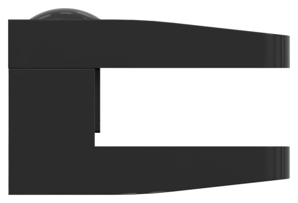 Glasklemme Zinkdruckguss 52 x 52 x 32-5 mm RAL 9005 matt gerade mit AbZ-88-113400-ZN0.9005