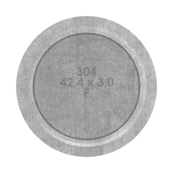 Stopfen mit Stift für Rohr 42,4 x 3,0mm, V2A