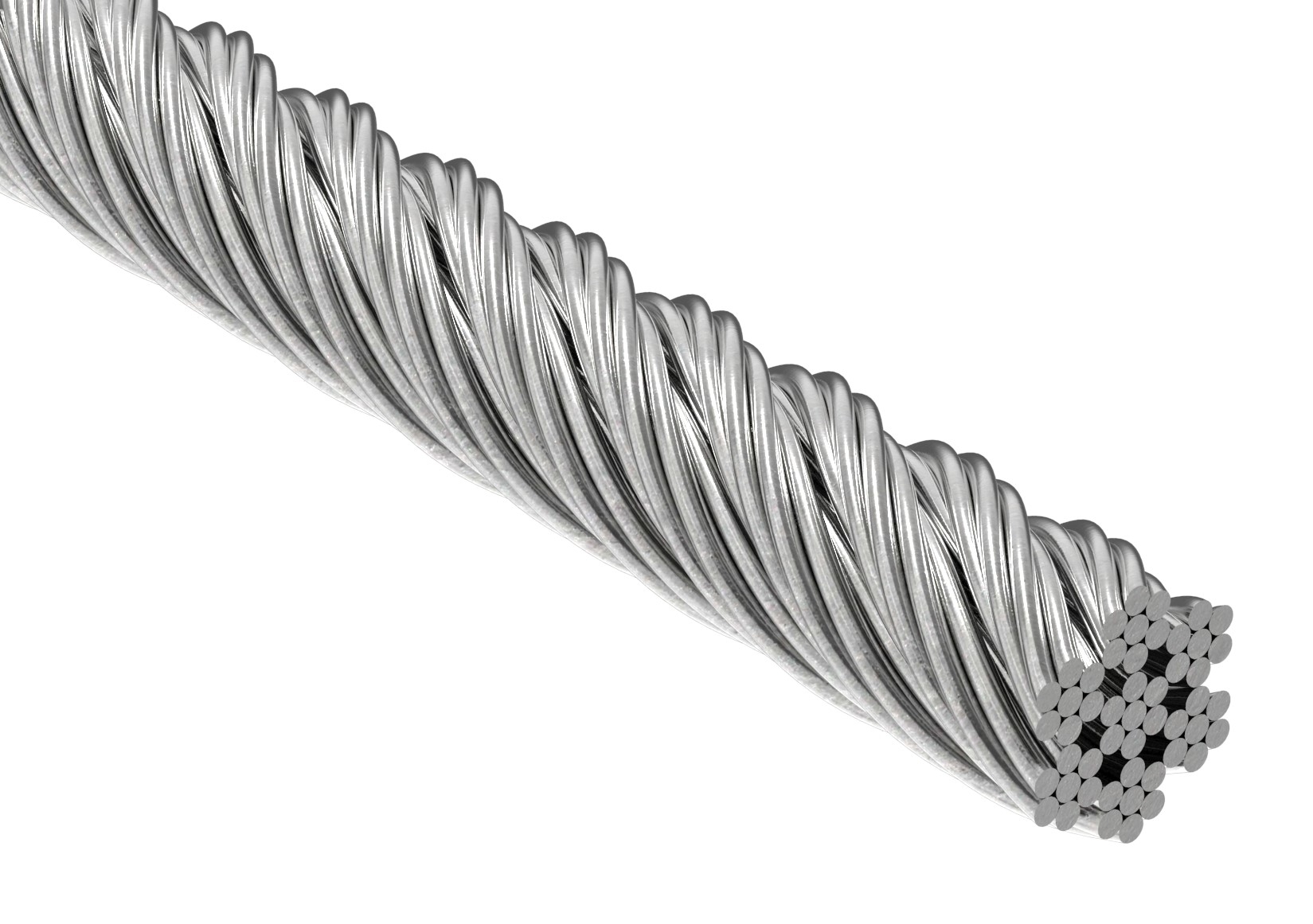 Edelstahlseil 7x7 - flexibel - Ø 2 mm bis Ø 8 mm - Preis pro Meter - V4A-11.2798