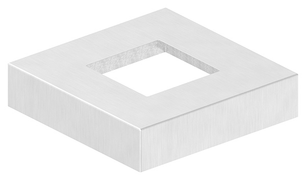 Abdeckrosette 109x109x25 mm für Vierkantrohr: 50x50 mm V4A