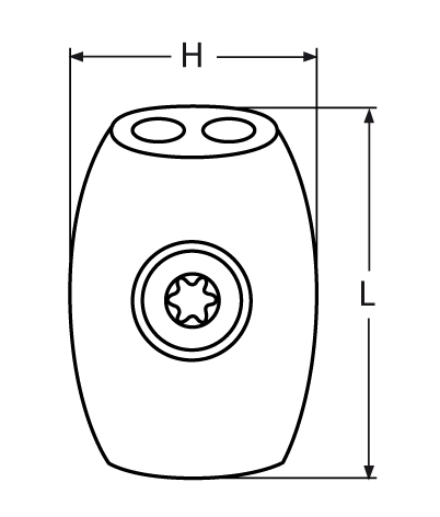 Eiform Drahtseilklemme Laenge- 28 – 35 mm V4A- Verkauf in VPE-66-64-411.814391