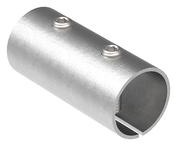 Rohrverbinder V2A fuer Rohr Ø 33-7 x 2-0 mm- L 65 mm- mit Klemmschrauben-11-3380.4