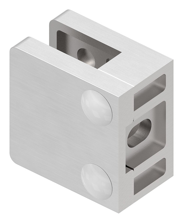 Glasklemme 30x30x18 mmFlach, für 8,00 mm ESG Glas