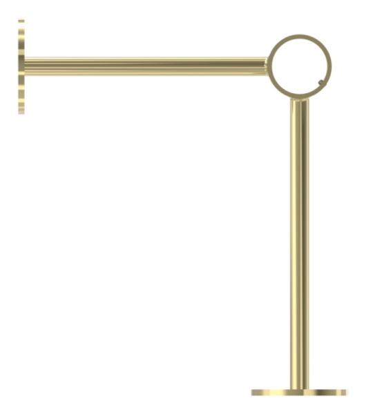 Fußlaufstütze, für Rohr 33,7mm, Messingoptik