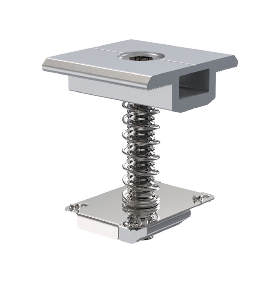 Mittelklemme Edelstahl V2A Aluminium fuer Modulhoehe 30-40 mm schwarz-89-11SOLEIC-A.4