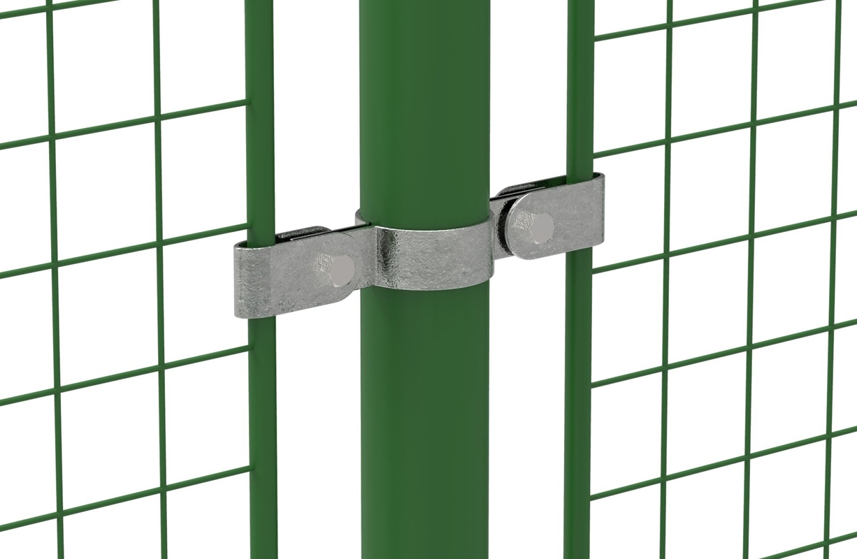 Rohrverbinder | Gitterhalter doppelt | 171E60 | 60,3 mm | 2" | Feuerverzinkt u. Elektrogalvanisiert