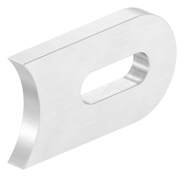 Anschweißlasche 50x30x6 mm Langloch 25x9mm Anschluss 42,4 mm V2A