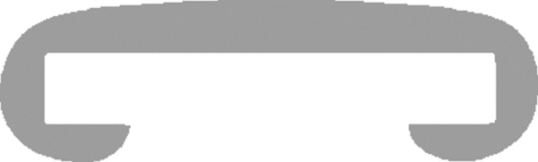 Kunststoffhandlauf fuer 50x8 mm Kunststoff verkehrsgrau Rolle 25 m-88-11F508.004