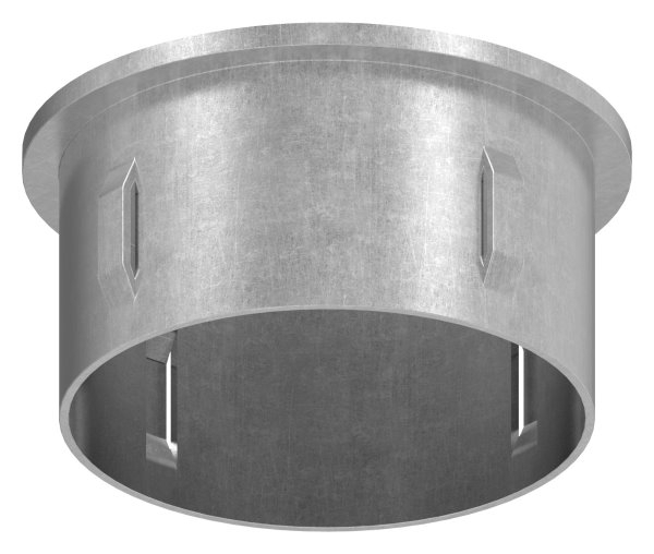 Stahlstopfen flach | mit M8 | für Rundrohr Ø 60,3x2,5-2,9 mm | Stahl S235JR, roh