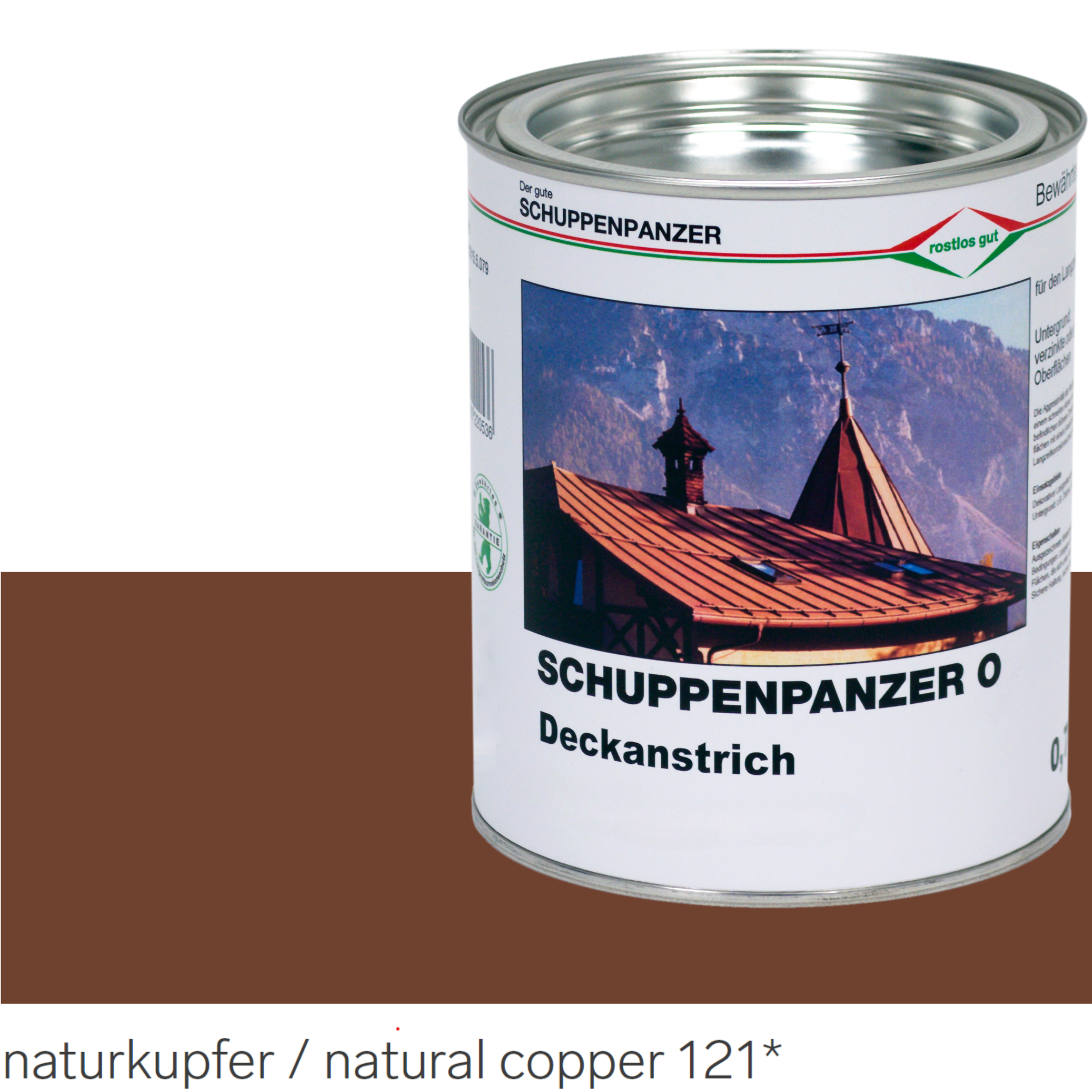 SCHUPPENPANZER-O 0807 naturkupfer 12,5 kg für Dachflächen