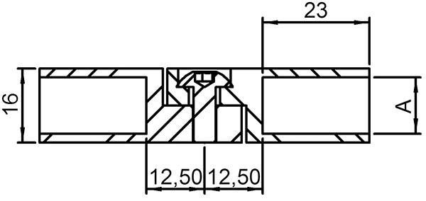 Verbinder | Gelenk mit Bohrung 12,2 mm x 12,2 mm