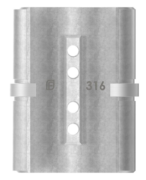 Rohrverbinder für Nutrohr 60,3 x 1,5mm, V4A