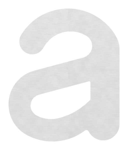 Buchstabe a | groß | Maße: 200 mm x 300 mm | V2A