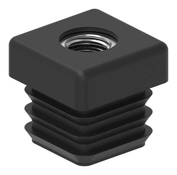 Kunststoffkappe fuer Quadratrohr 20x20mm mit M8-88-11178-20X20.M8
