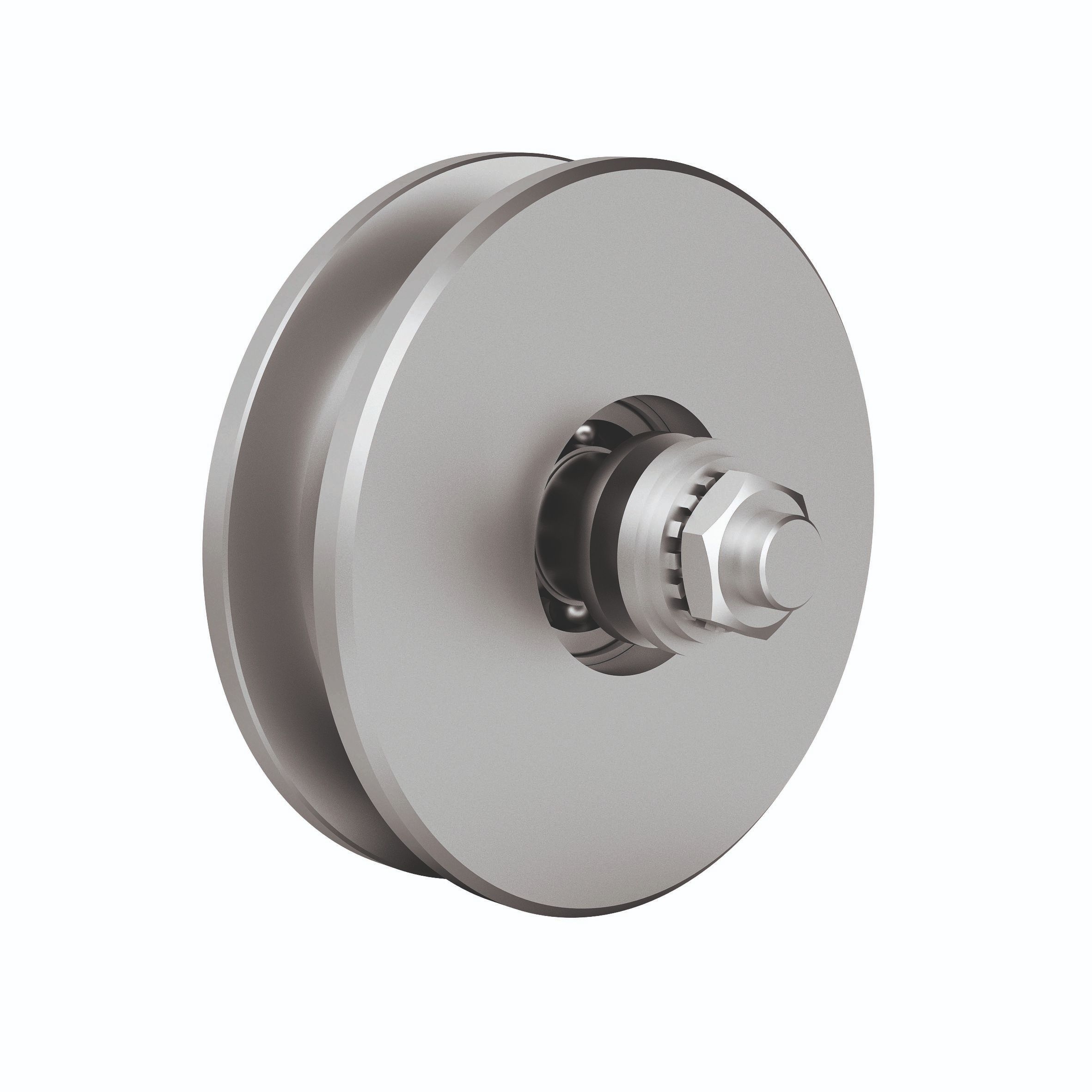 Stahlrolle unten Schiebetor MEA verzinkt Ø 120 mm 10337672-60-0203.7