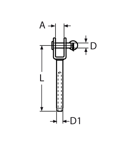 Gabelterminal Laenge- 55 - 264 mm V4A - Verkauf in VPEs-66-64-411.8280