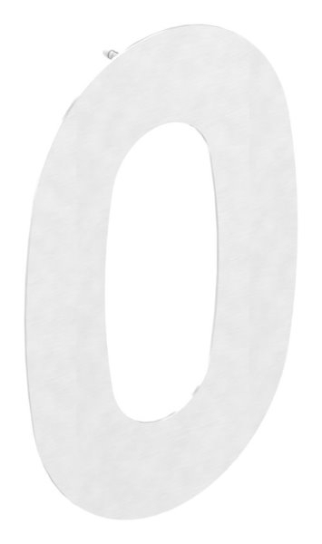 Hausnummer 0 | groß | Maße: 200 mm x 300 mm | V2A