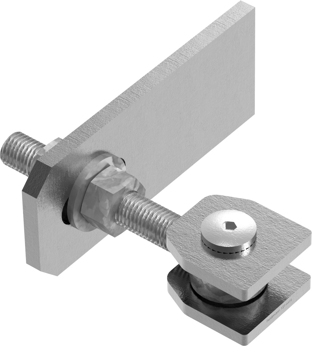 Torband M16 verstellbar Langlochlasche Stahl (roh) S235JR