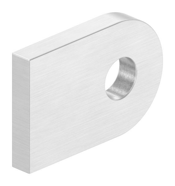 Anschweißlasche 30x20x4 mm mit Rundloch: Ø 7 mm V2A