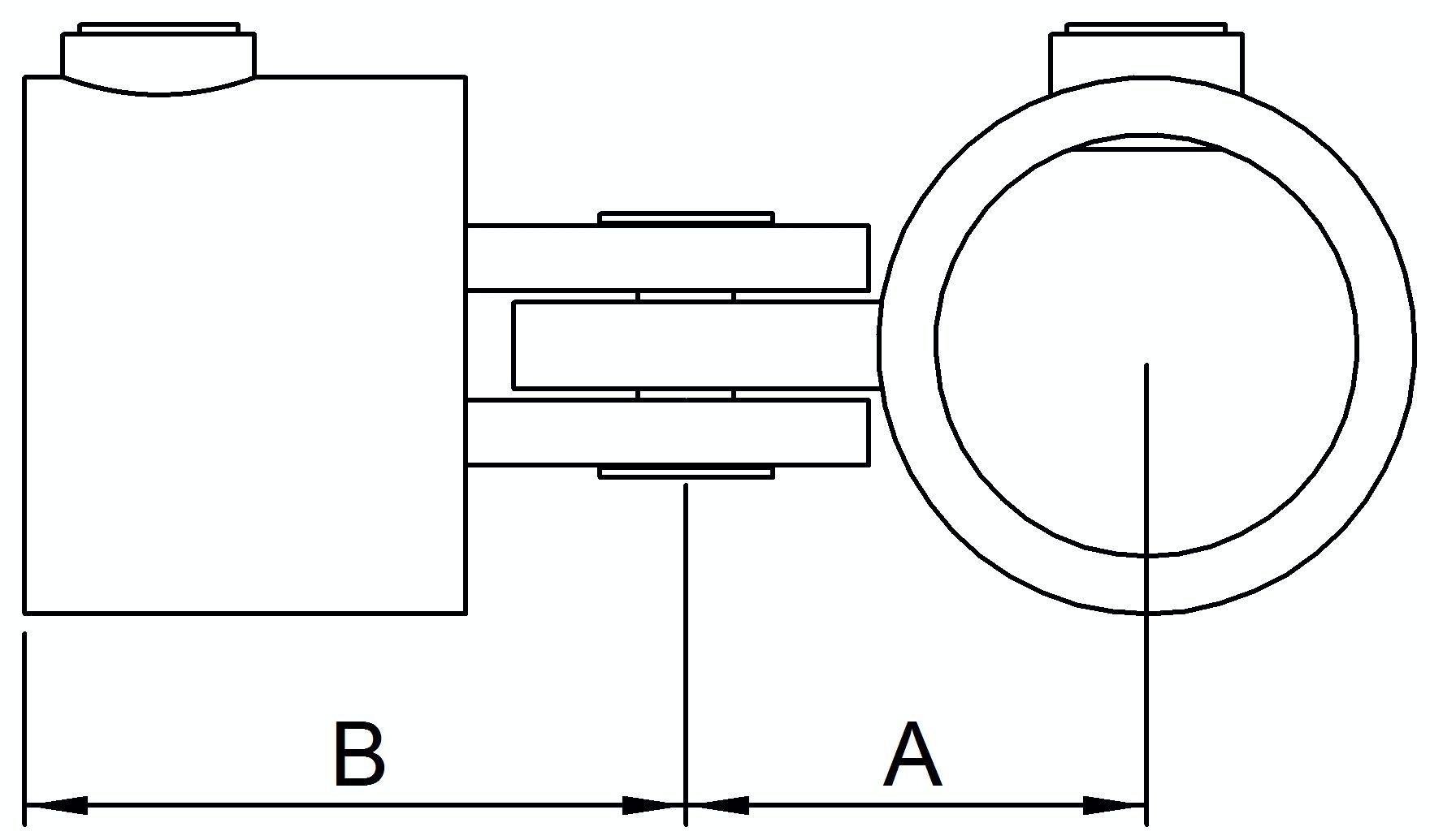 Rohrverbinder | Gelenkstück einfach | 173S17 | 17,2 mm | 3/8" | Temperguss u. Elektrogalvanisiert