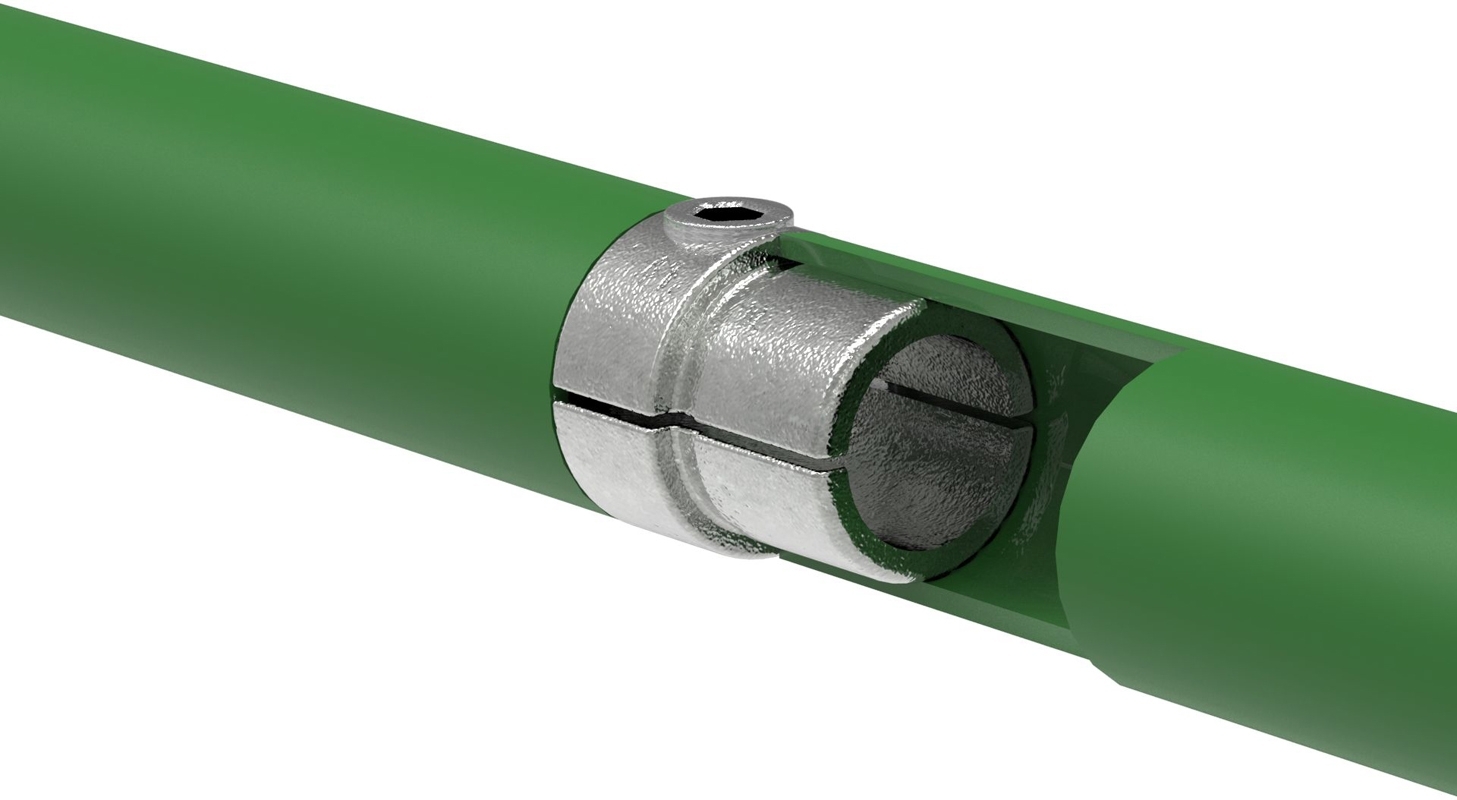 Rohrverbinder Verbindungsstueck innen Ø 48-3 mm -1 1-2- - Temperguss verzinkt - 150D48-150D48