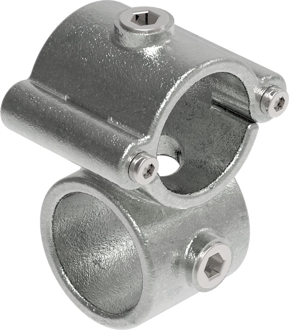 Rohrverbinder | Kreuzstück 90° | 137D48 | 48,3 mm | 1 1/2" | Feuerverzinkt u. Elektrogalvanisiert
