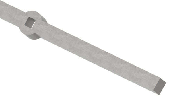 Lochleiste | für Quadratrohr | Material: 18x18 mm | Länge: 2000 mm | Stahl S235JR, roh