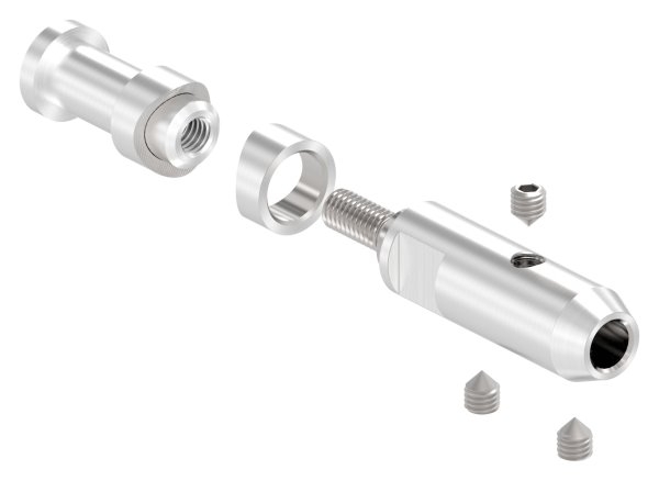 Seilhalter zum Schrauben und Spannen | Für Seil Ø 6 mm | V2A