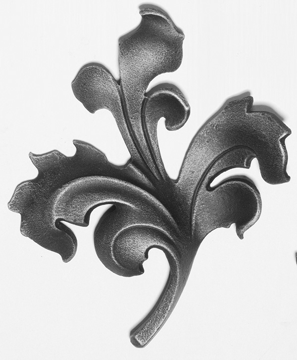 Zierblatt 35mm; Höhe 130x120mm; rechts