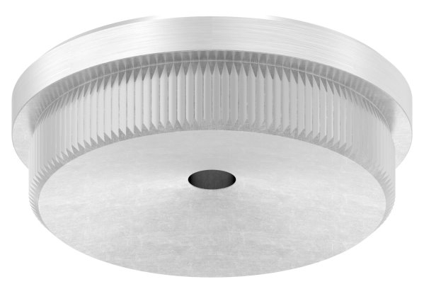 Stopfen flach V2A Vollmaterial für Ø 42,4x2,0 mm mit Entwässerungsbohrung 5 mm