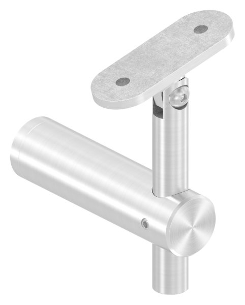 Handlaufhalter V2A Wandabstand 80 mm Gelenk flach fuer Rohr-11-2057.4