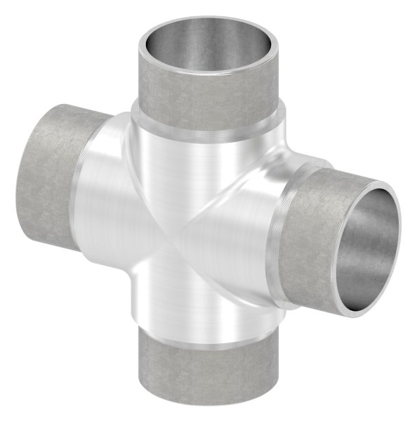 Kreuzstueck V2A fuer Rohr Ø 42-4 x 2-0 mm zum Stecken-11-3656.4