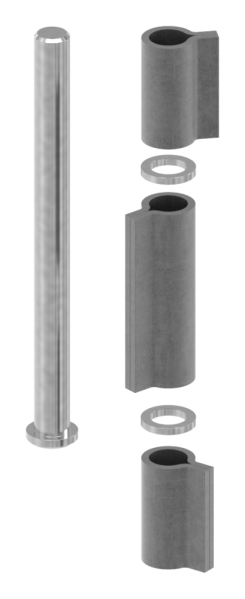 Anschweissband - 3-teilig - Tragkraft- 250kg - massiv - Stahl S235JR- roh-30-3956.8