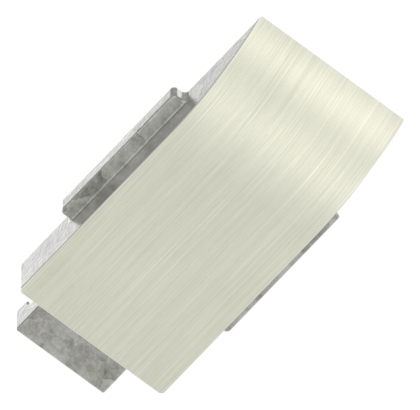 1 Sicherungsboden zu Glasklemme 63x45x30 mm AbZ Edelstahleffekt