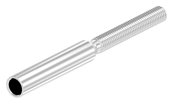 Gewindeterminal mit Außengewinde | Rechtsgewinde | Für Seil von Ø 8 mm |V2A