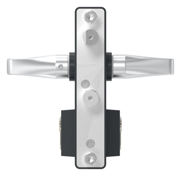 Gittertorschloss GTS 2 fuer Rohrstaerke 40-60mm- montagefertiges Set- anthrazitgrau-88-1156700-ALU.7016