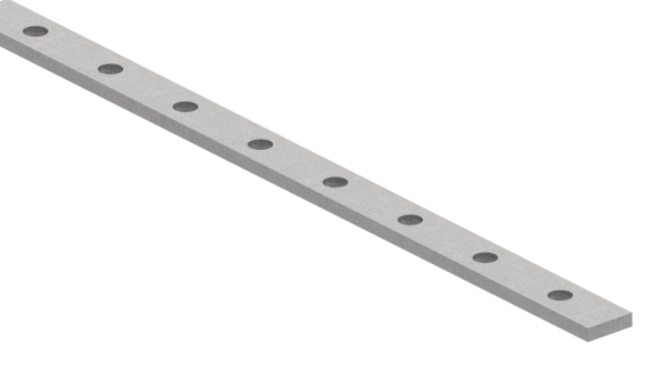 Lochleiste Stahl roh 30 x 8 mm- L 2000 mm- Bohrung Ø 12 mm- Lochabstand 60 mm-88-111458.8